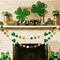2 Pcs St Patrick's Day Felt Ball Garlands with Shamrock - St. Patrick's Day Decorations - Green Dark Green White Orange Pom Pom Garlands for Home Tree- Irish Party Home Fireplace Mantle Hanging Decor